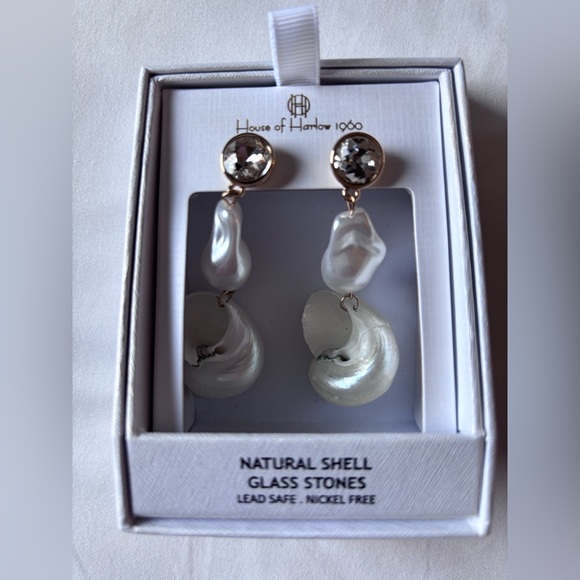 House of Harlow 1960 Silver Dangle Earrings - Picture 2 of 2